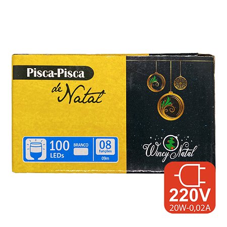 Pisca Pisca LED Branco Frio Wincy Natal 220v 9m
