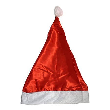 Gorro Natalino Vermelho Cetim