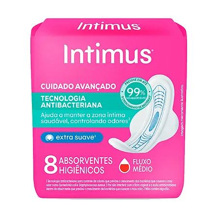 Absorvente Com Abas Intimus Suave 8un