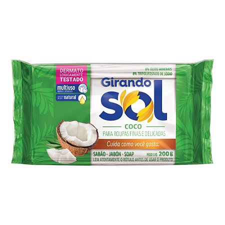 Sabão em Barra Girando Sol Coco 200g