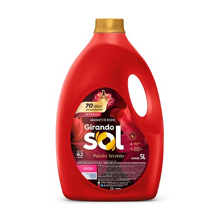 Amaciante De Roupas Girando Sol Paixão Secreta 5L