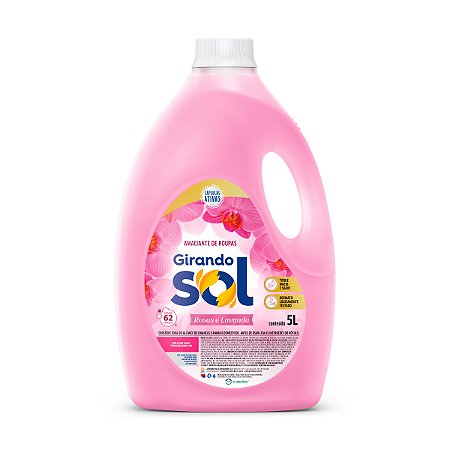 Amaciante De Roupas Girando Sol Rosas E Lavanda 5L
