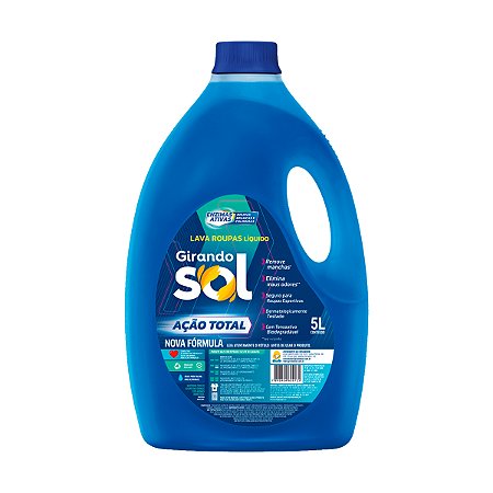 Lava Roupas Liquido Girando Sol Ação Total 5L