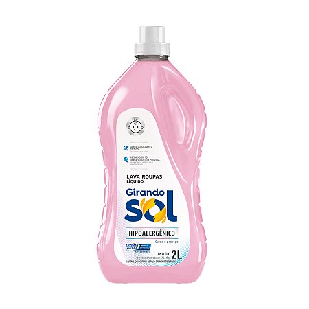 Lava Roupas Liquido Girando Sol Hipoalergenico 2L