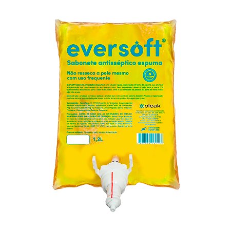 Sabonete Espuma Antisséptico Oleak Eversoft 1,2L
