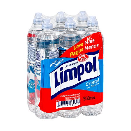 Kit Detergente Limpol Cristal 6un