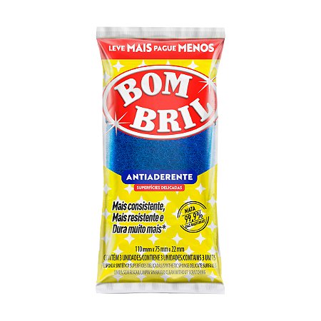 Esponja Antiaderente Bombril 3un