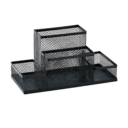 Organizador Aramado 4 Divisórias Preto BRW