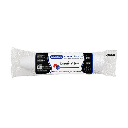 Copo Térmico Descartável Bompack 180ml 25un