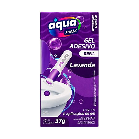 Refil Gel Adesivo Aquamais Lavanda 37g