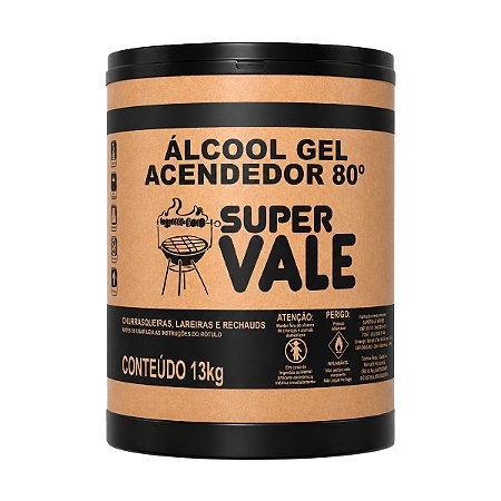 Álcool em Gel Acendedor Super Vale 80° 13kg