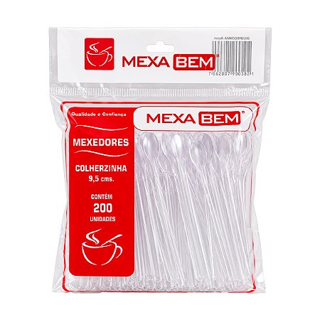 Mexedor Colherzinha Mexa Bem Cristal 200un