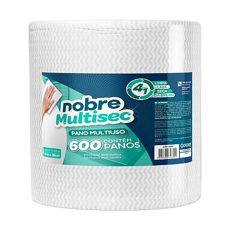 Pano Multiuso Rolo Nobre Multisec Branco 28cmx300m