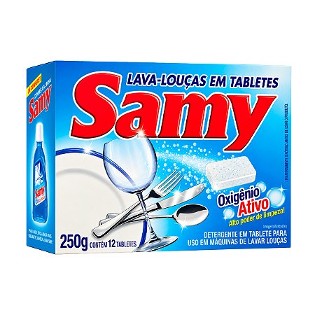 Detergente p/ Máquina Lava-Louça em Pastilha Samy 250g