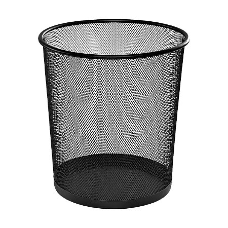 Lixeira de Metal Nobre Preta 10L
