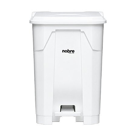 Lixeira Plástica com Pedal Nobre Branco 50L