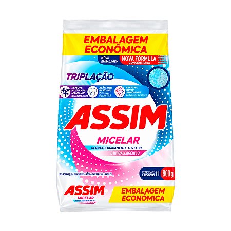 Sabão em Pó Assim Triplação Micelar 800g