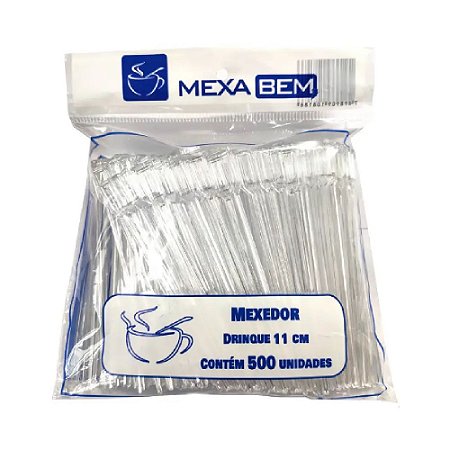 Mexedor Long Drink 11cm Mexa Bem 500un