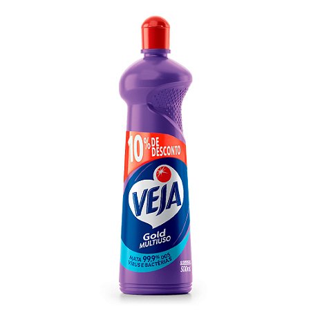 Limpador Multiuso Veja Gold Lavanda e Álcool 500ml - Grátis 10%