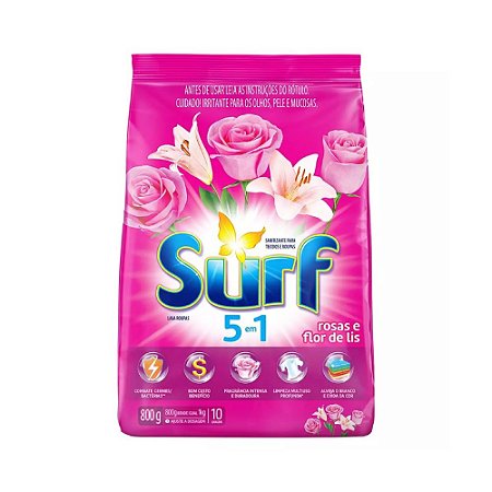 Sabão em Pó Surf Rosas e Flor de Lis 800g