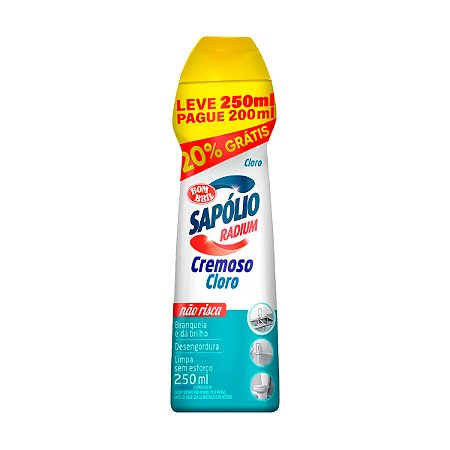 Saponáceo Cremoso Sapólio Radium Cloro Promo 250ml