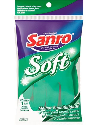 Luva Multiuso Sanro Soft Verde