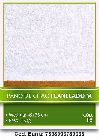 Pano de Chão Flanelado M 45x75cm Itatex