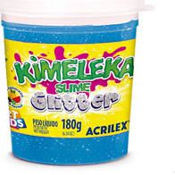 Kimeleka Slime Glitter Acrilex - Azul 180g