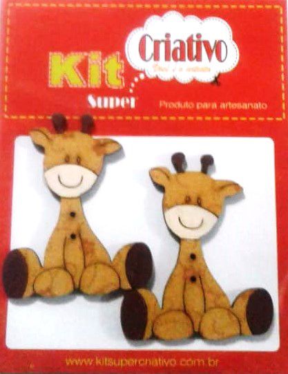 Botões Divertidos Kit Super Criativo Girafa Jumbo PT c/ 02 Unidades