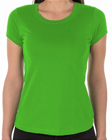 Camiseta Algodão Premium Feminina Verde Limão - ..:: Innovare Sul ::.. Loja  de Camisas Bordadas Personalizadas