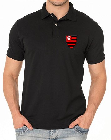 camisa polo flamengo cinza