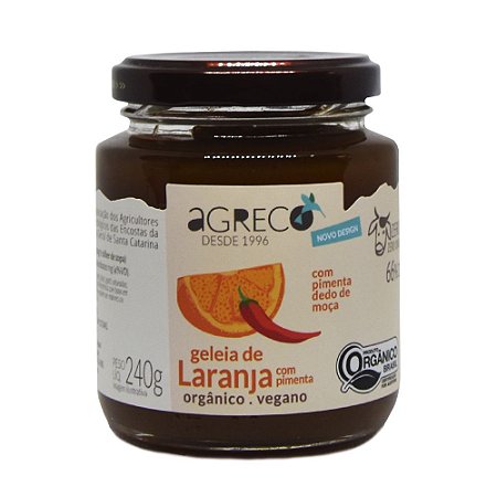 Geléia de laranja orgânica com pimenta Agreco - 240g