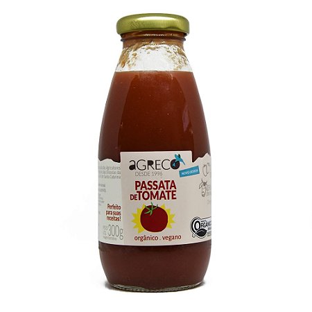 Molho de tomate passata orgânico Agreco 300g