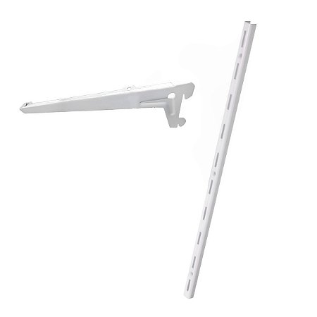 Kit 4 Trilhos 200cm com 20 Suportes com Aba e Parafusos e Buchas