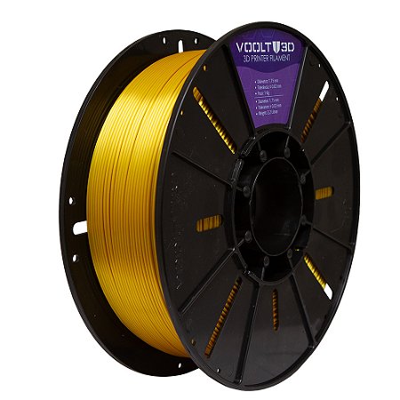 Filamento PLA Dourado V-Silk High Speed | 1,75mm | 1Kg | Voolt3D