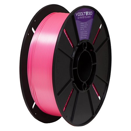 Filamento PLA Rosa Chiclete V-Silk High Speed | 1,75mm | 1Kg | Voolt3D