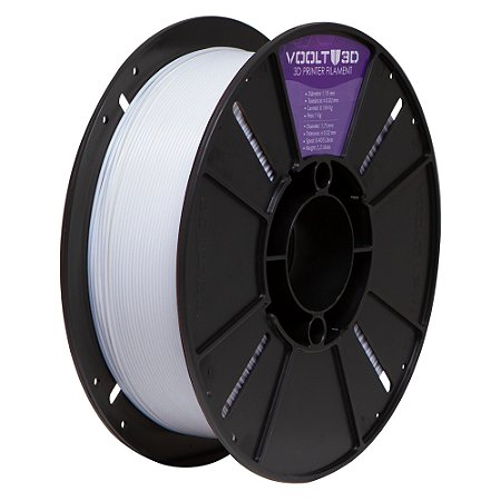 Filamento PLA Branco Velvet High Speed | 1,75mm | 1Kg | Voolt3D