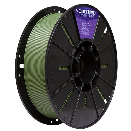 Filamento PLA Verde Oliva Velvet High Speed | 1,75mm | 1Kg | Voolt3D