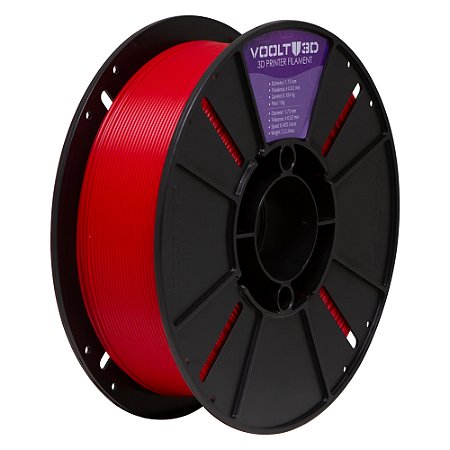 Filamento PETG Vermelho Premium | 1,75mm | 1Kg | Voolt3D