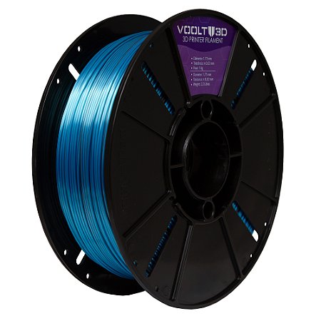 Filamento PLA Duo Color Azul e Preto V-Silk High Speed | 1,75mm | 1Kg | Voolt3D
