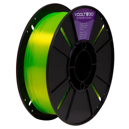 Filamento PETG HF Verde Neon Translúcido High Fluidity Premium | 1,75mm | 1Kg | Voolt3D
