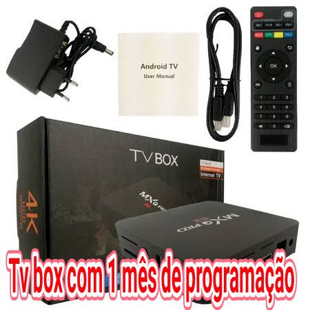 tv box com 1 mês de programação filmes e series