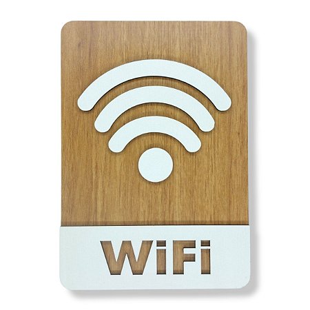 Placa de Sinalização de Internet e Rede Wifi