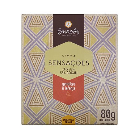 Benevides  55% com Laranja e Gengibre - Barra de 80g