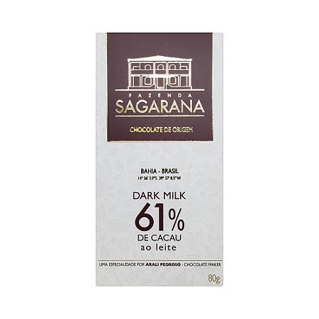 Sagarana 61%  ao Leite - Barra 80g