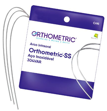 Arco Aço SS Stainless Quadrado Inferior .016x.016 - Orthometric