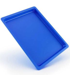 Bandeja Autoclavável 24x18x1,5cm Azul - Maquira