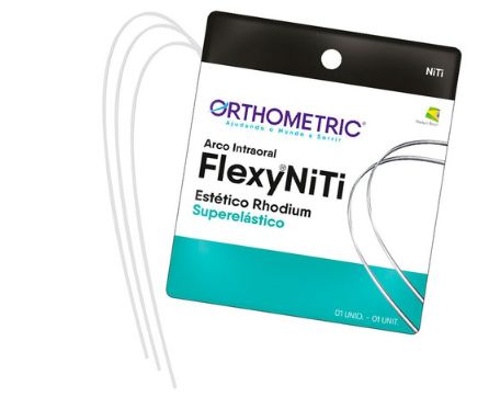 Arco Flexy NiTi Esthetic Rhodium Superelástico Redondo Superior .020 - Orthometric
