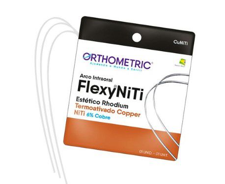Arco Termo Flexy NiTi Copper Esthetic Rhodium ALX Redondo Superior 018 – Orthometric