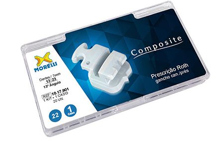 Kit de Bráquetes 01 Caso Roth Composite .022" Gancho Can./Pres - Morelli